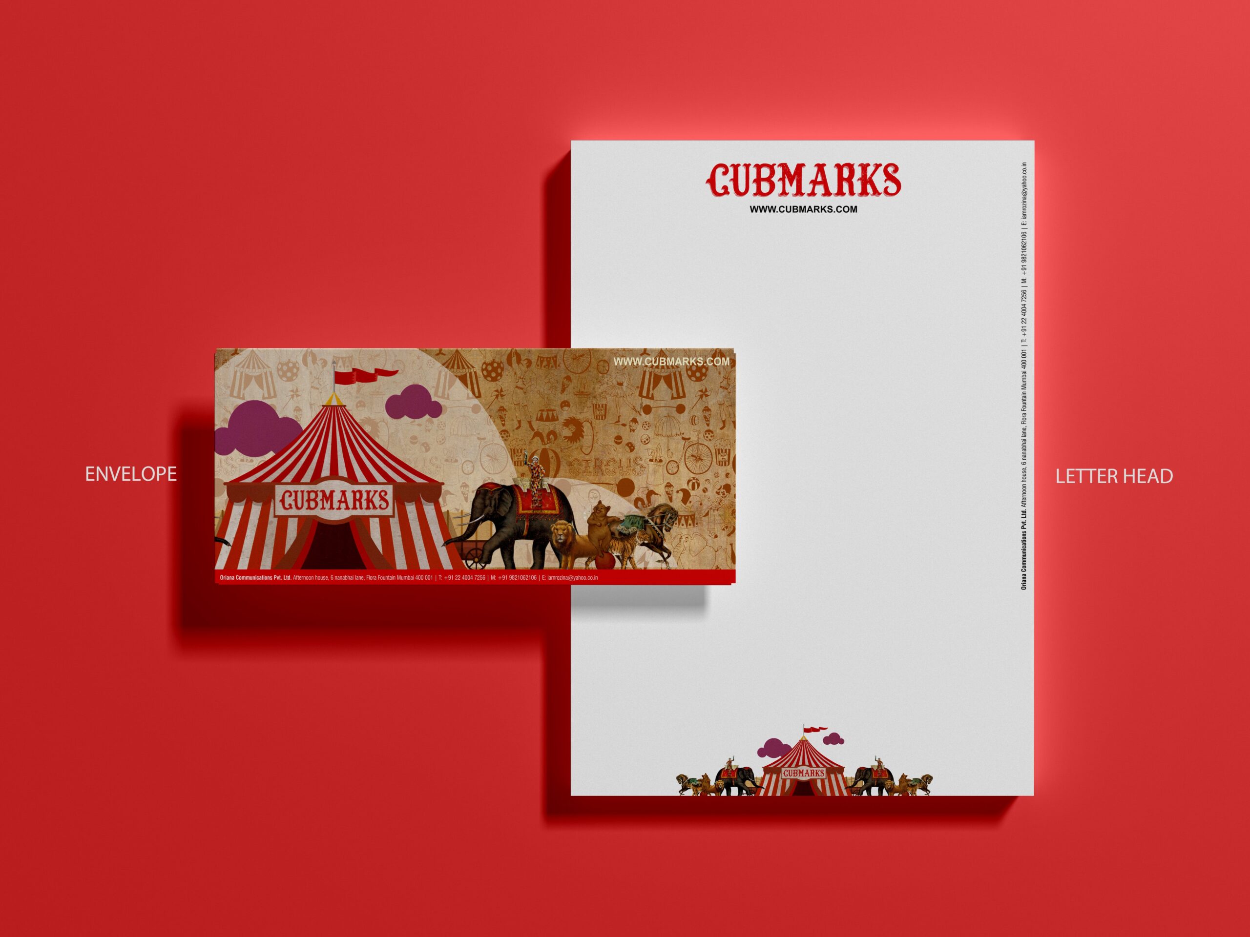 Free Envelope With A4 Letterhead Mockup PSD-min